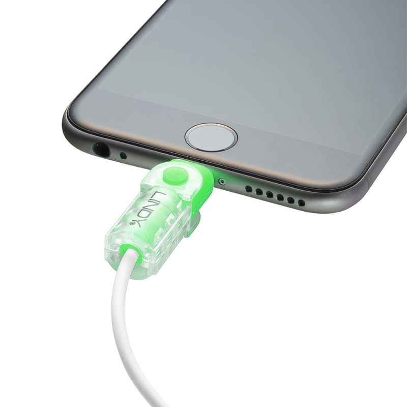Lightning Cable Connector Protector Kit, Green LINDY (31388)