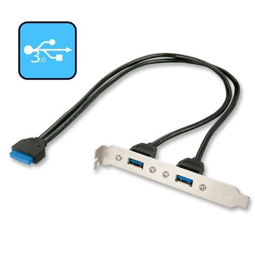 Bracket 2 Portas USB3.0 LINDY (33096)