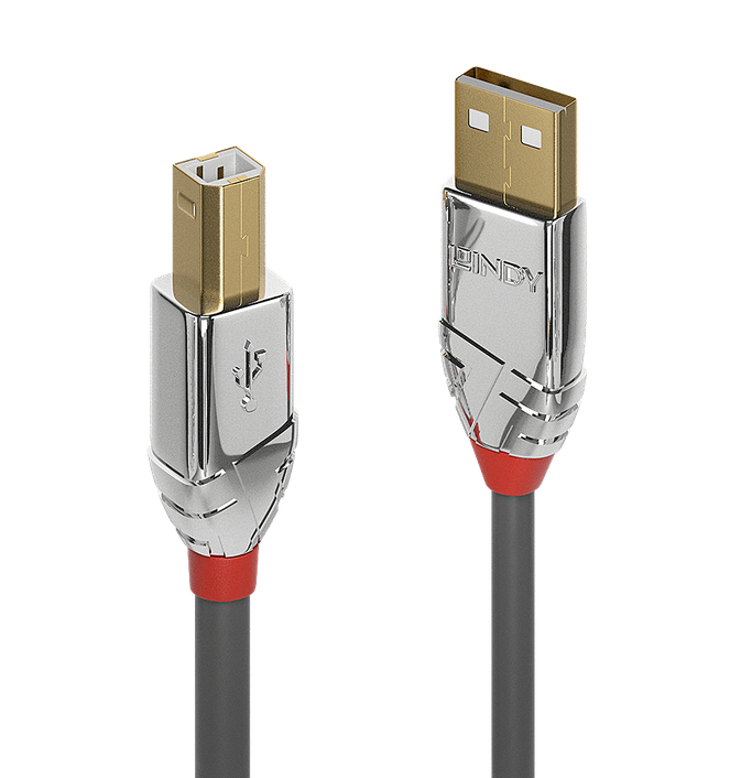 Cabo USB 2.0 A-B 07.50m CROMO® LINDY (36645)