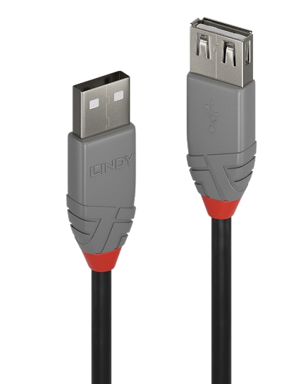 Cabo USB 2.0 Extensão M/F 00.20m ANTHRA LINE LINDY (36700)