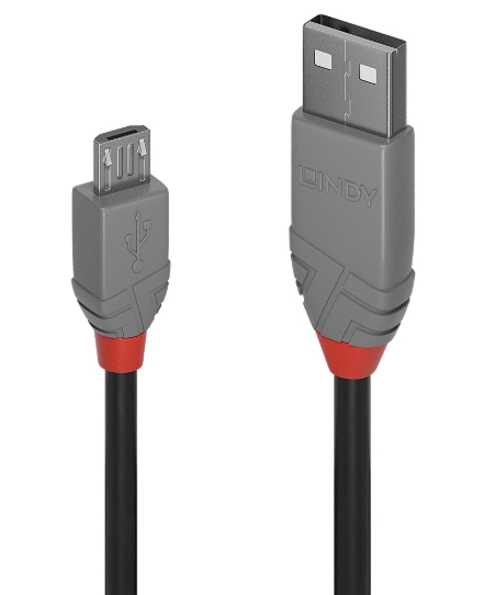 Cabo USB 2.0 A - Micro B M/M 01.00m LINDY (36732)