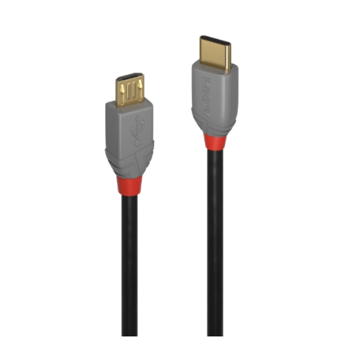 Cabo USB 3.1 Tipo C M /2.0 Micro-B M 1.0m LINDY (36891)