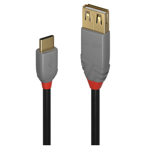 USB 2.0 Adapter Cable - Type C to Type A 0.15m LINDY (36897)