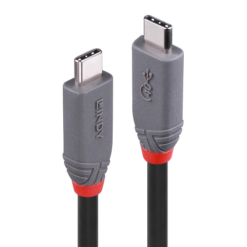 Cabo USB Tipo C 00.8m 5A 100W 40Gbps Gen3x2 LINDY (36947)