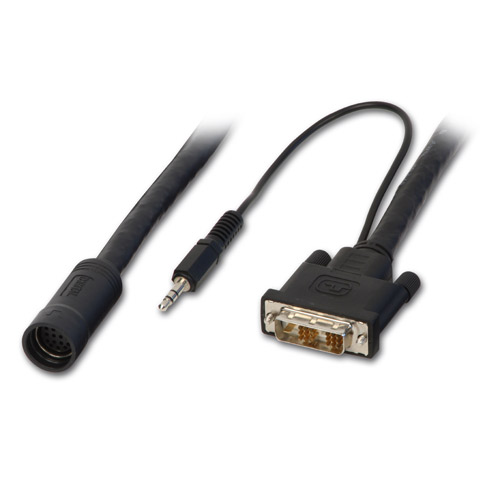 DVI Male + Audio Fly Lead for In-Wall Cable Run LINDY (37318)