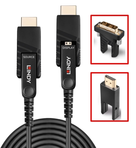 Cabo 30.0m HDMI - Hybrid Micro-HDMI + DVI 18G LINDY (38322)
