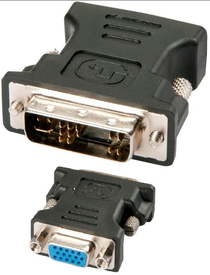 Adaptador HDB15 (VGA) F - DVI-I M  LINDY (41199)