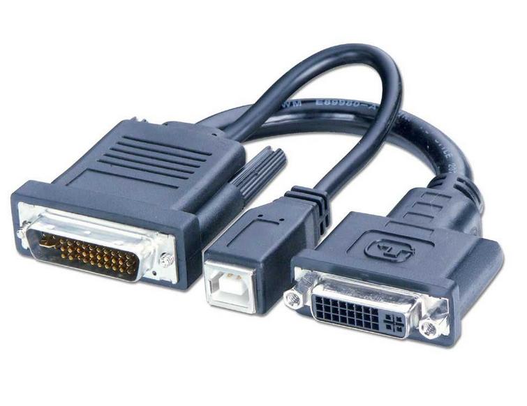 Adaptador DVI-I + USB > P&D (M1-DA, EVC) 20Cms LINDY (41229)