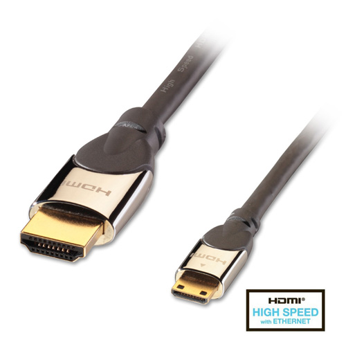 Cabo HDMI Mini (Tipo C)>HDMI CAT2 HEC 03.00m CROMO LINDY (41438)