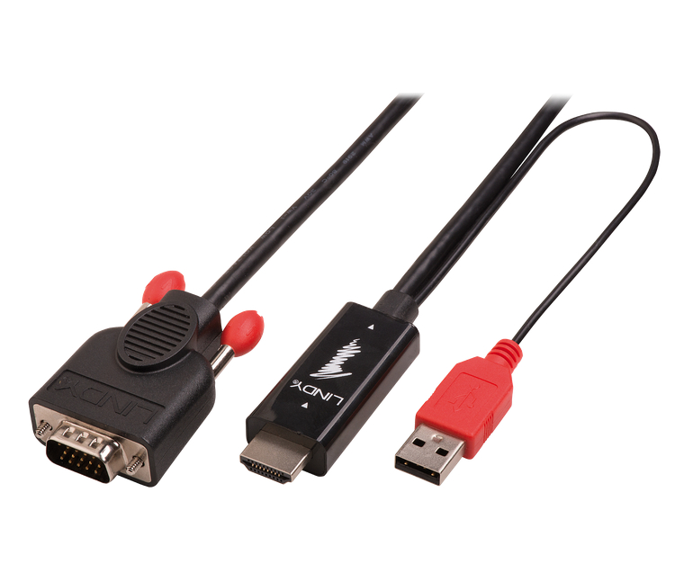 Cabo Conversor HDMI > VGA 2m LINDY (41456)