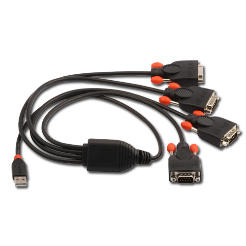 Adaptador USB - 4 x Serie DB9 Lite LINDY (42690)