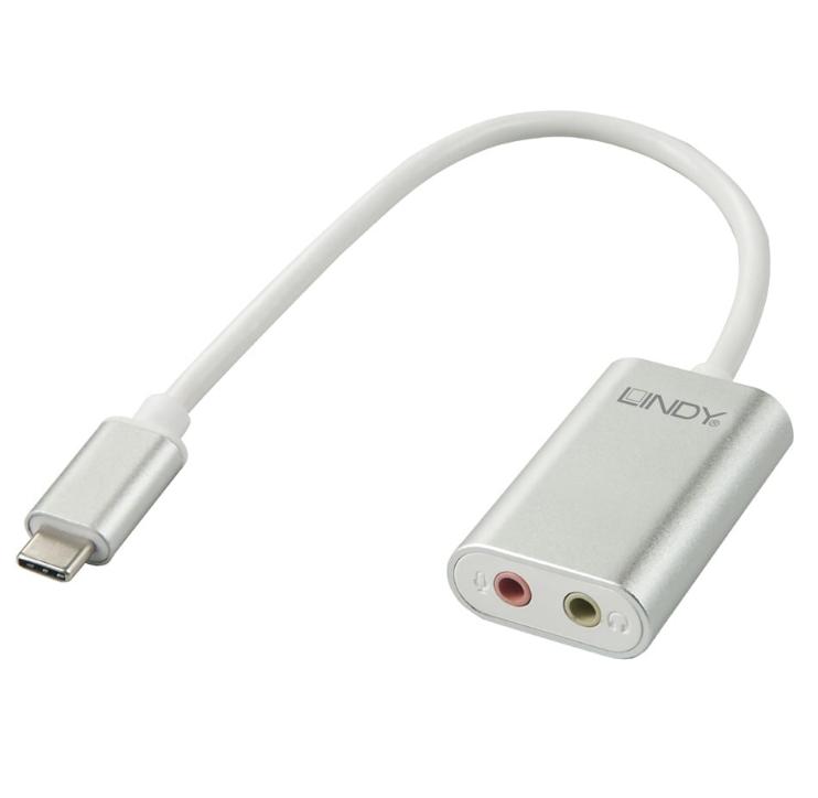 USB 3.1 Type C Audio Adapter /Placa de Som USB LINDY (42711)