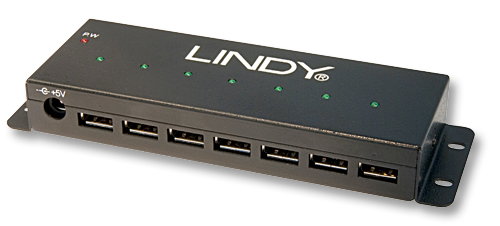 USB 2.0 Hub Metalico 7 Portas LINDY (42794)