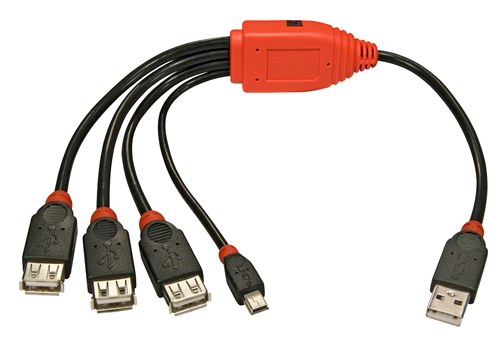Hub Flexível USB 2.0 4 Portas LINDY (42836)