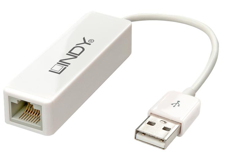 USB 2.0 - Ethernet  10/100Base-T Adapter RJ45 LINDY (42922)