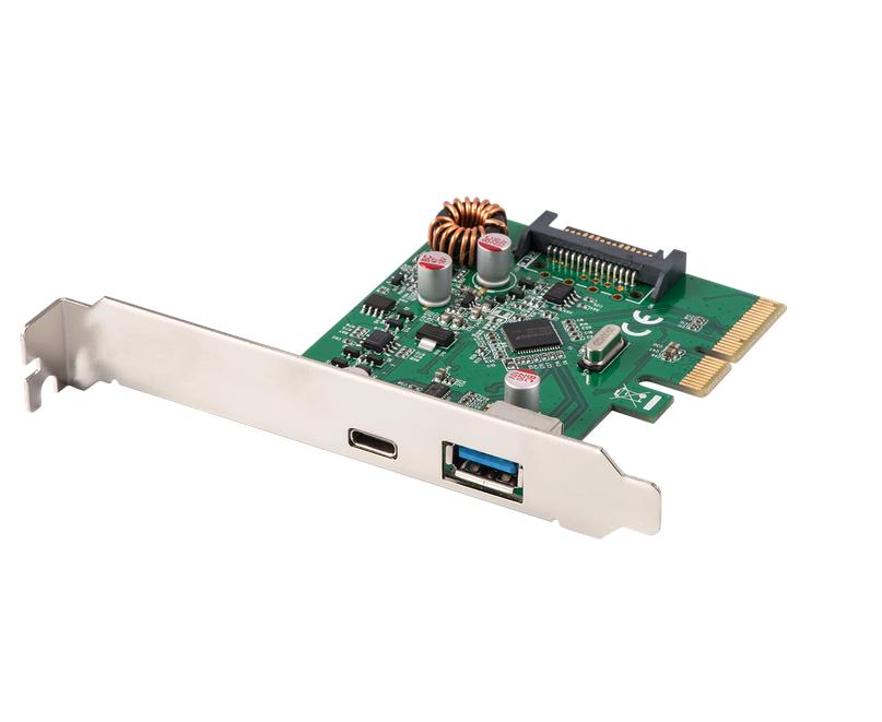 Placa Controladora PCIe(Express) USB 3.1 Type-C 1Pt +1 (51056)