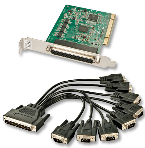 Placa Controladora PCI SERIE DB9 - 8 portas LINDY (51275)