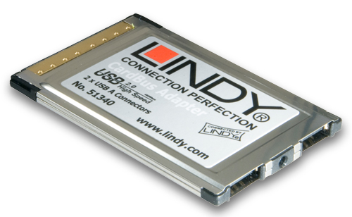 Placa CardBus USB 2.0 - 2 portas Premium LINDY (51340)