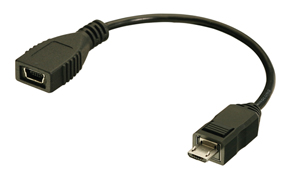 Adaptador USB , USB Mini-B F <> Micro-B M 0.10m LINDY (70392)