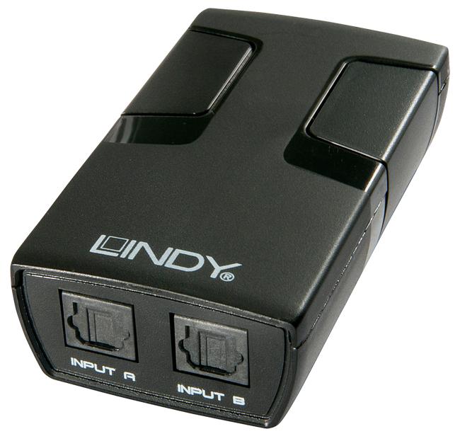 Switch Auto TosLink Digital 2 Portas LINDY (70405)