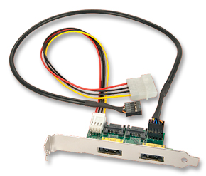 Adaptador Power Over eSATAp + USB Backplate 2 Port LINDY (70539)
