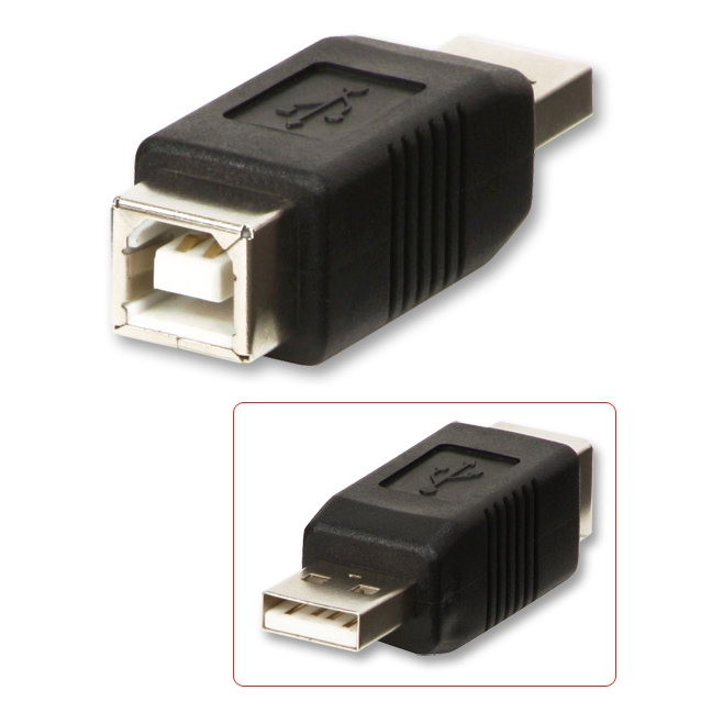 Adaptador USB , USB A M <> B F  LINDY (71231)