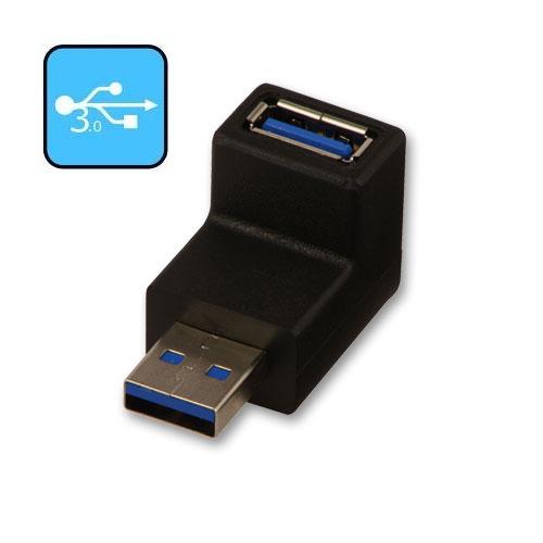 Adaptador USB 3.0 A M / A F 90' DOWN LINDY (71260)