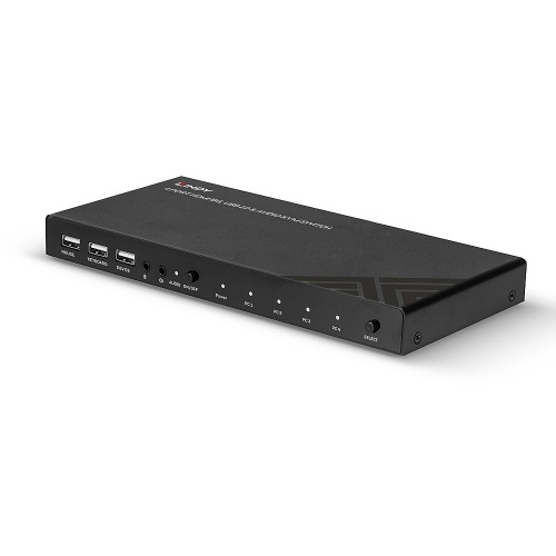 KVM Switch HDMI 4K60 + USB2.0 + Audio-4 Portas LINDY (32810)