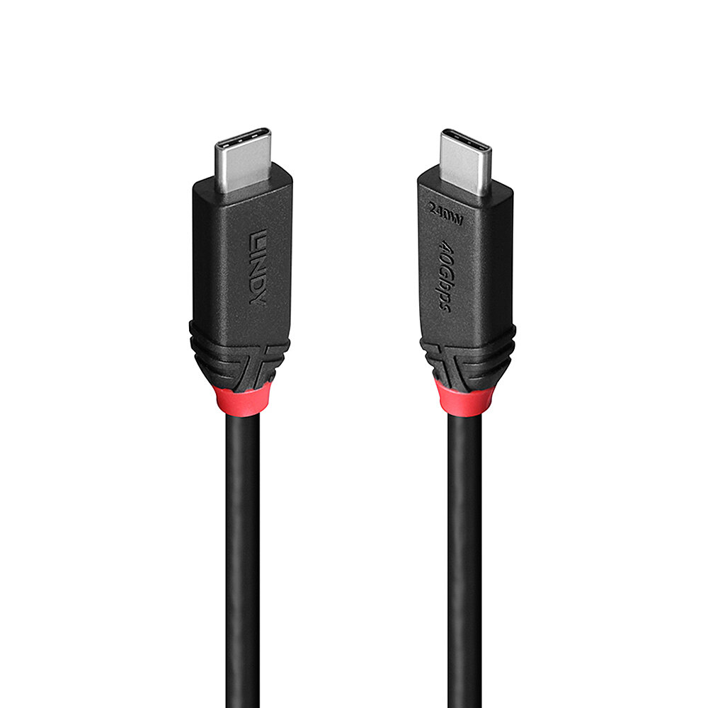 Cabo USB4 Tipo C 00.5m 5A 240W 40Gbps LINDY (37000)