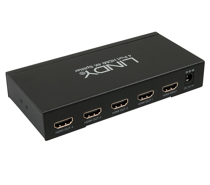 1>4 Splitter 4 Port HDMI 4K 3D, 2160p30 LINDY (38159)