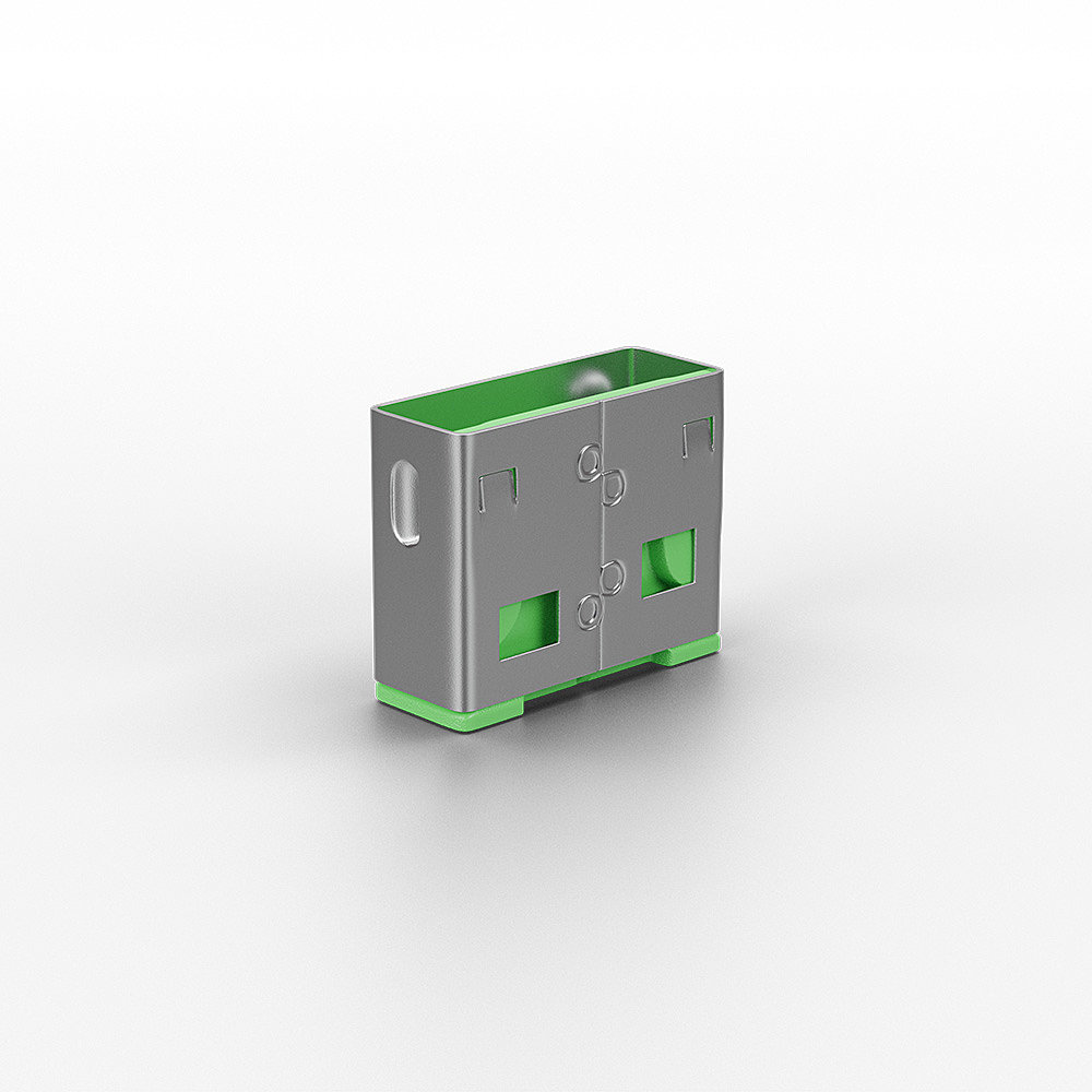 USB Type A Port Blocker - Pack of 10 - Green LINDY (40461)