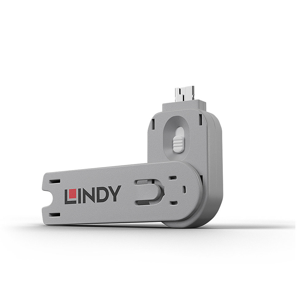 USB Type A Port Blocker - Key - White LINDY (40624)