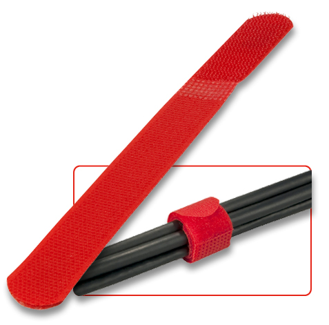 Abraçadeiras Velcro Vermelho 17.5 x 2cm (10Unid) LINDY (40768)