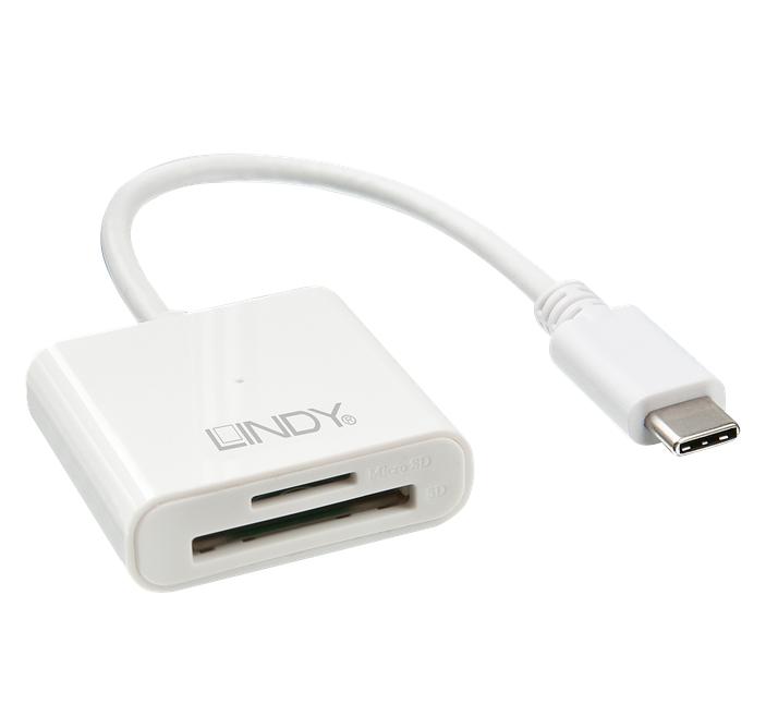 USB 3.1 Gen 1 Type C SD & MicroSD Card Reader LINDY (43185)
