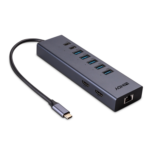 USB 3.1 Type C Mini Docking Station 2x4K LINDY (43373)