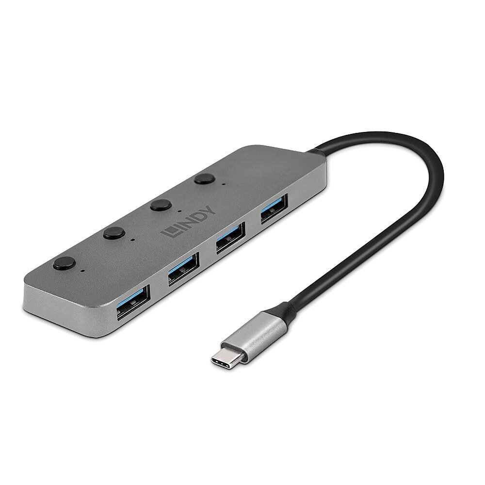 USB 3,2 Type C Hub 4 Port On/Off (43383)