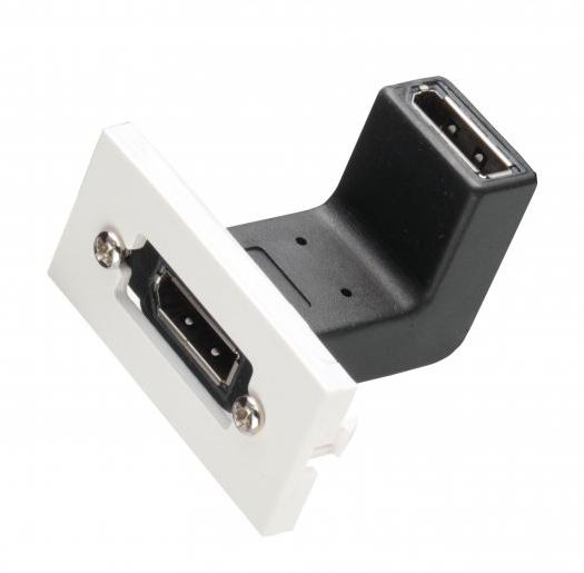 Modulo  DisplayPort Right Angled Snap-in Block LINDY (60556)