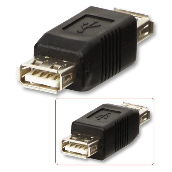 Adaptador USB , USB A F <> A F  LINDY (71230)