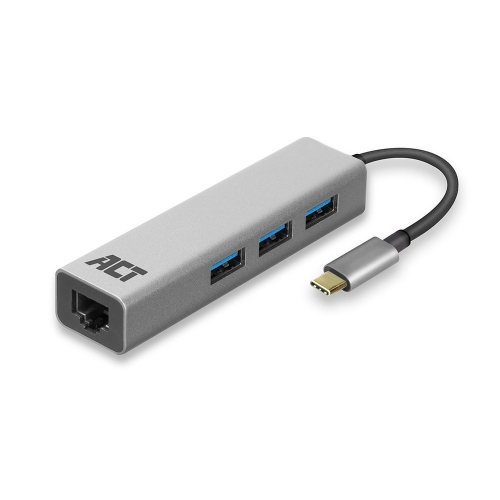 USB 3.1 Type C Gigabit Ethernet RJ45 + HUB ACT (AC7055)