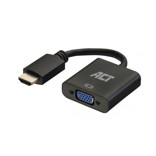 Adaptador/Conversor HDMI(M) > VGA HDB15(F) e Audio ACT (AC7535)