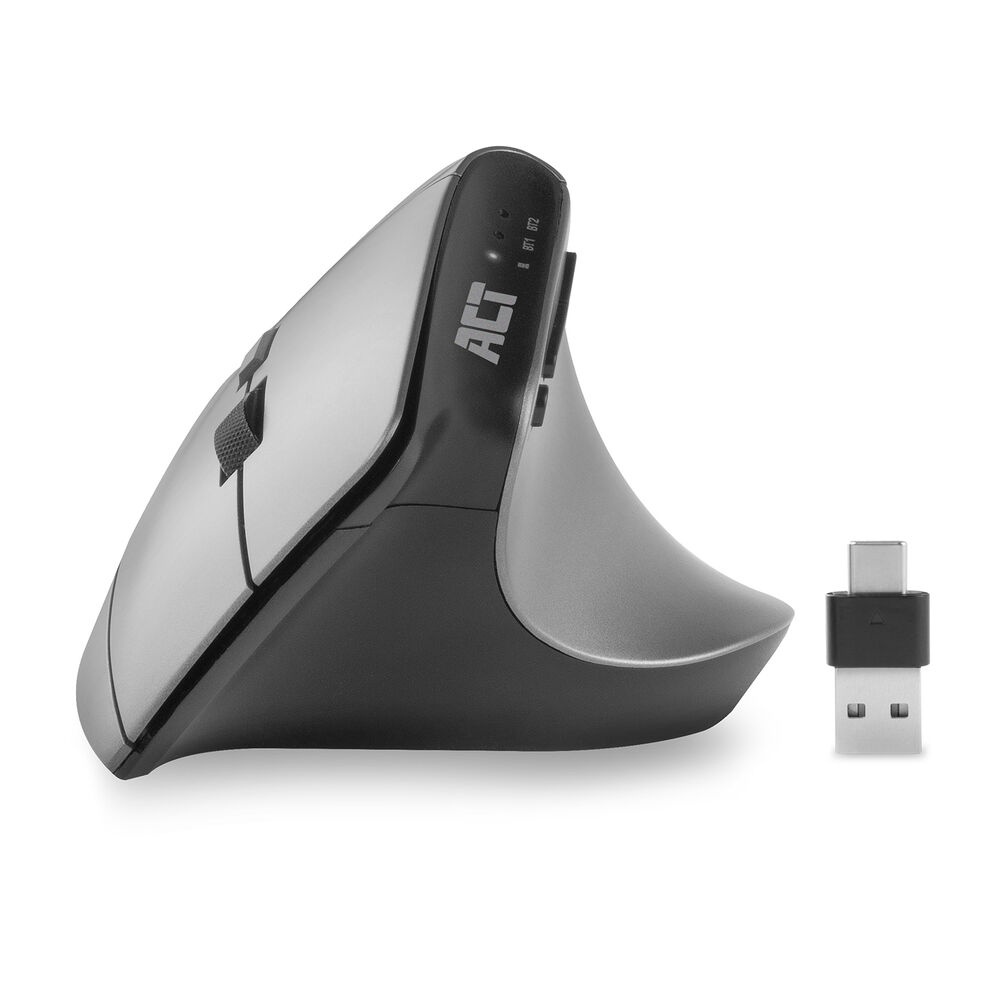 Wireless Ergonomic Mouse with Bluetooth+USB-C/USB-A (AC5155)