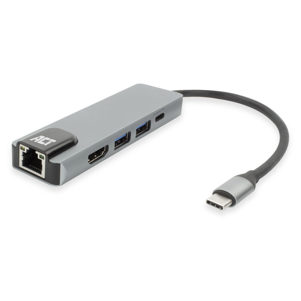 USB-C 4K docking station HDMI, RJ45, USB-A, PD  ACT (AC7091)