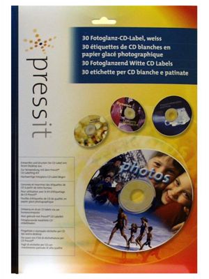 Papel Autocolante para CD / DVD Photo - 30  (PLAB01121)